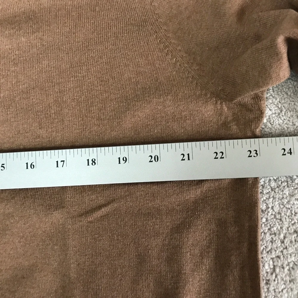 Paul Fredrick Sweater Polo Mens XL Camel Brown Silk Cotton Cashmere KMS203L